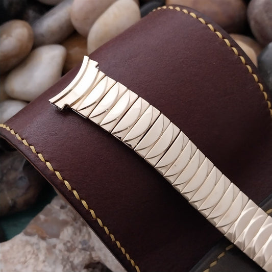 10k Gold-Filled 16mm 18mm 19mm Foster Expansion Unused nos Vintage Watch Band