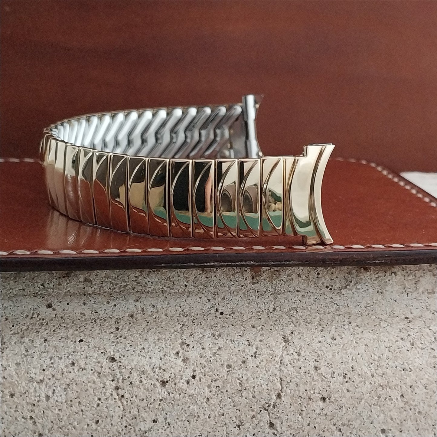 10k Gold-Filled 16mm 18mm 19mm Foster Expansion Unused nos Vintage Watch Band