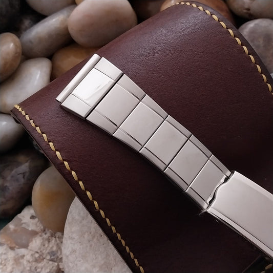1970s 20mm Duchess Flared Stainless Steel Classic Unused Vintage Watch Band
