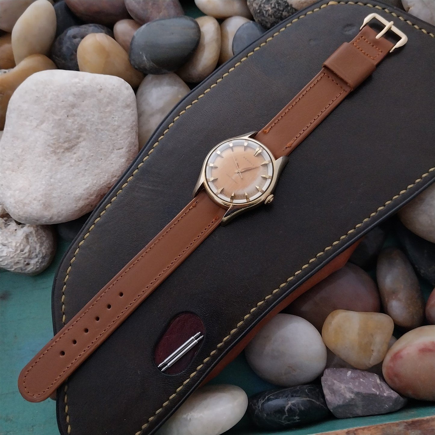 5/8" Gemex Calf Leather Single-Keeper Classic Unused 1950s Vintage Watch Band