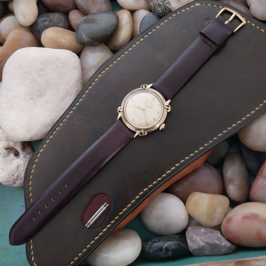 16mm Kalbe Corday Calf Leather 1-Keeper Unused 1960s-1970s Vintage Watch Band