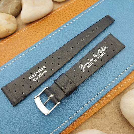 18mm Perforated 18/14 Tapered Calfskin Classic nos 70s Unused Vintage Watch Band