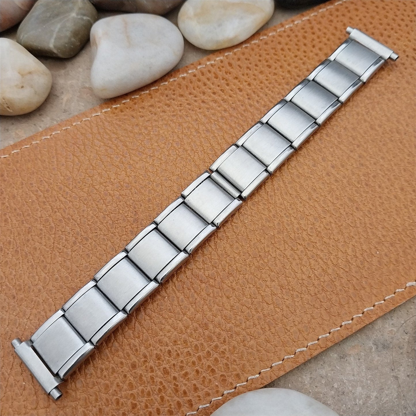 Vintage 16mm 18mm 20mm HC Swiss Stainless Steel Classic 1960s 1970s Watch Band