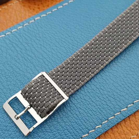 1960s 5/8" Gray Patterned Nylon Classic One-Piece Unused nos Vintage Watch Band