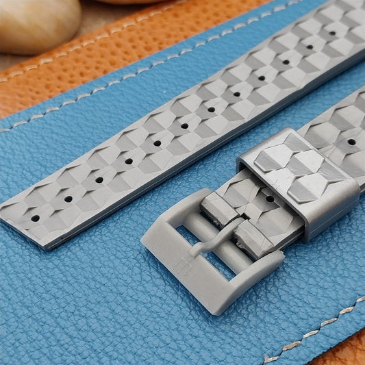 19mm Waffle Skindiver Gray Classic 1960s Diver Unused nos Vintage Watch Band