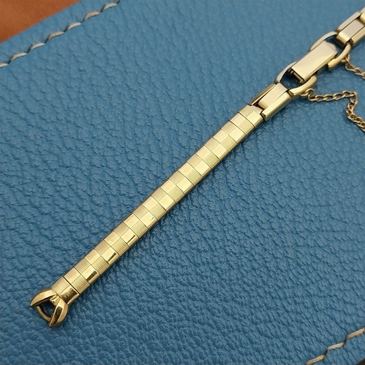 1960s Ladies Yellow 10k Gold-Filled Speidel Harlequin Unused Vintage Watch Band