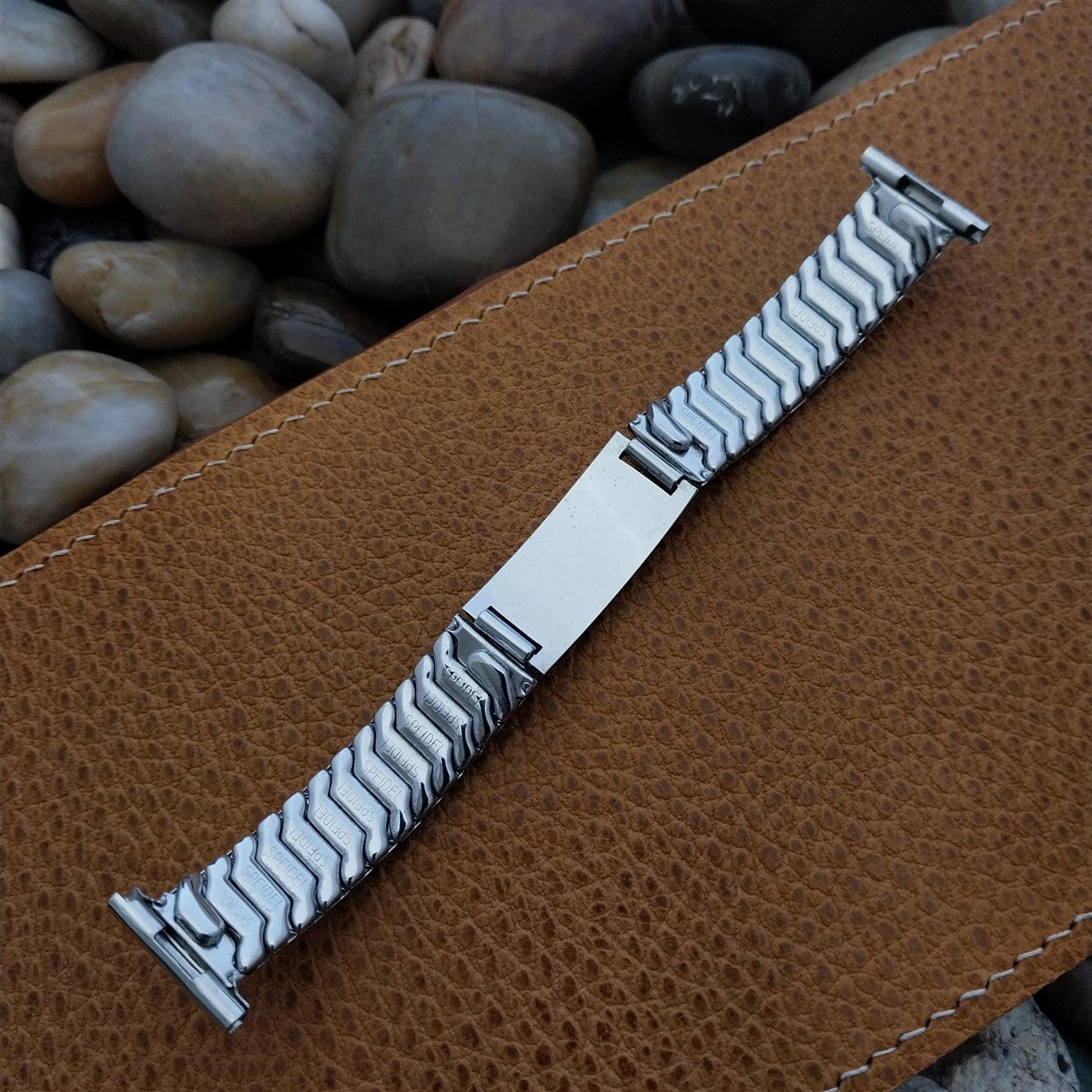 Speidel 10k White Gold-Filled Golden Knight Ident nos Vintage Watch Band