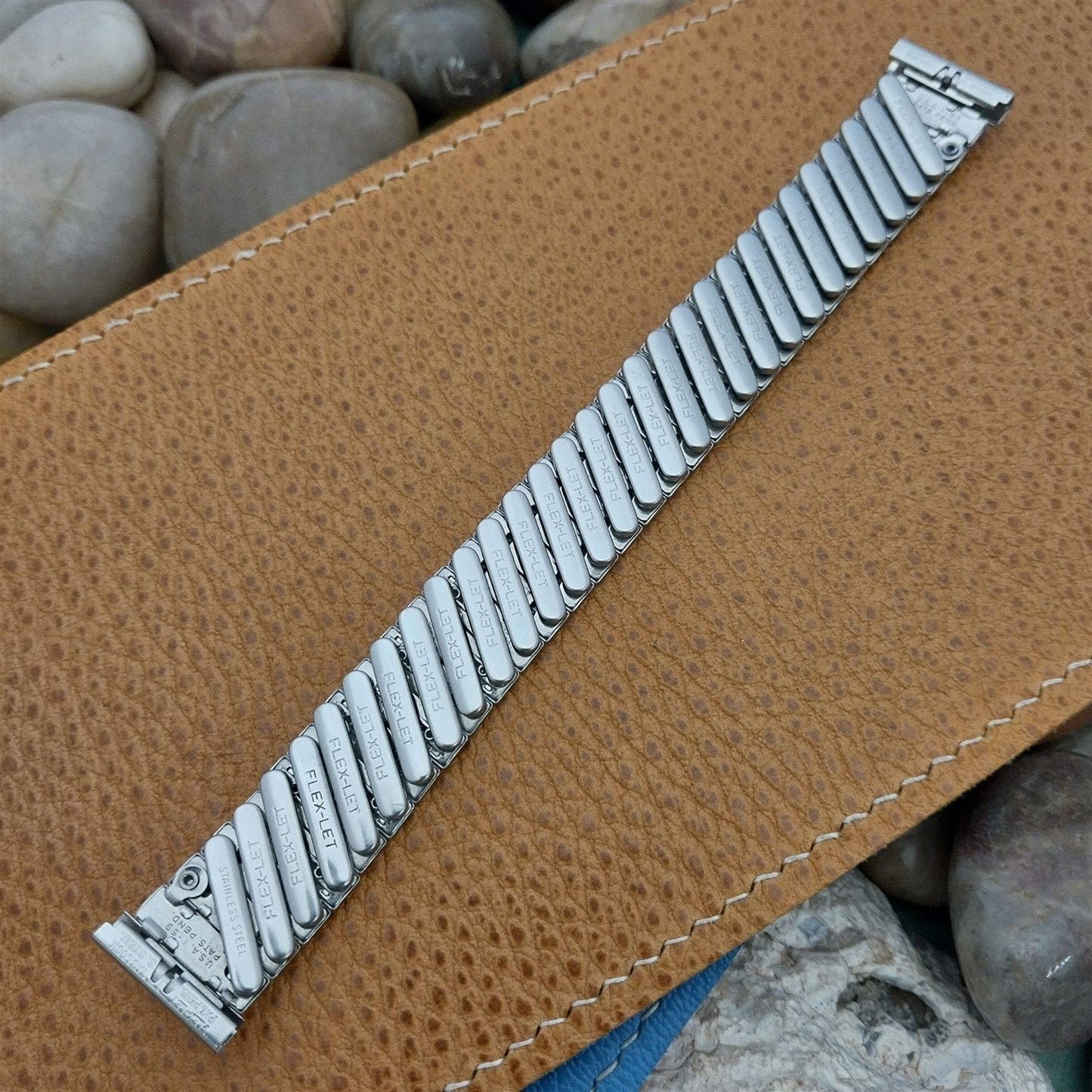 Vintage 1960 Flex-Let 17mm Stainless Steel Classic Expansion Unused Watch Band