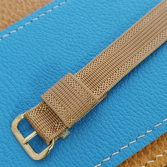 Vintage 15mm Ribbed Nylon Single-Pass Short Unused nos 1950s Classic Watch Band