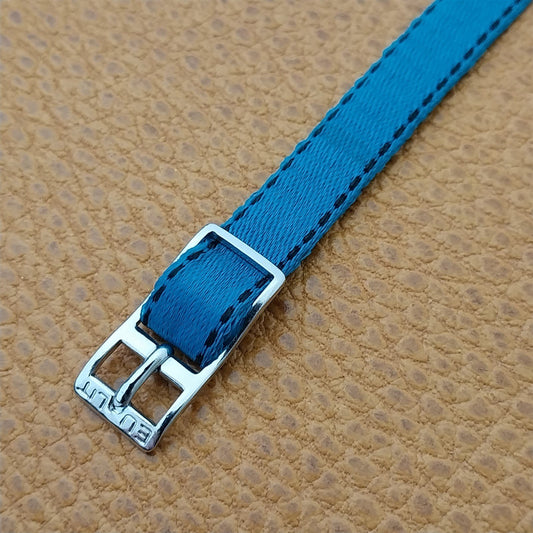 8mm Eulit Classic Perlon Ladies Teal Single Pass 1960s Vintage Watch Band