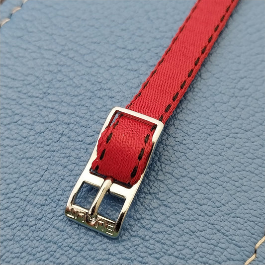 7.5mm Eulit Classic Perlon Ladies Red Single Pass 1960s Vintage Watch Band