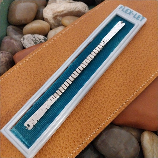 Vintage 1950s Ladies White Gold-Filled Flex-Let MCM Unused Cocktail Watch Band