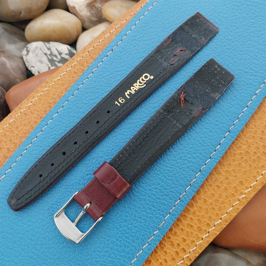 16mm Wire Lug Open End Military Hirsch New Old Stock Leather Vintage Watch Band