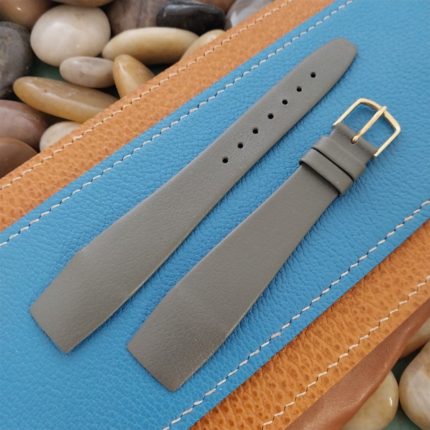 20mm Wire Lug Gray Hirsch Open End Strap Military Unused Vintage Watch Band