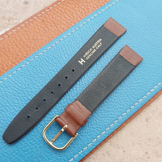 16mm Hirsch Brown Calfskin Tapered Leather 16/14 Unused Watch Strap