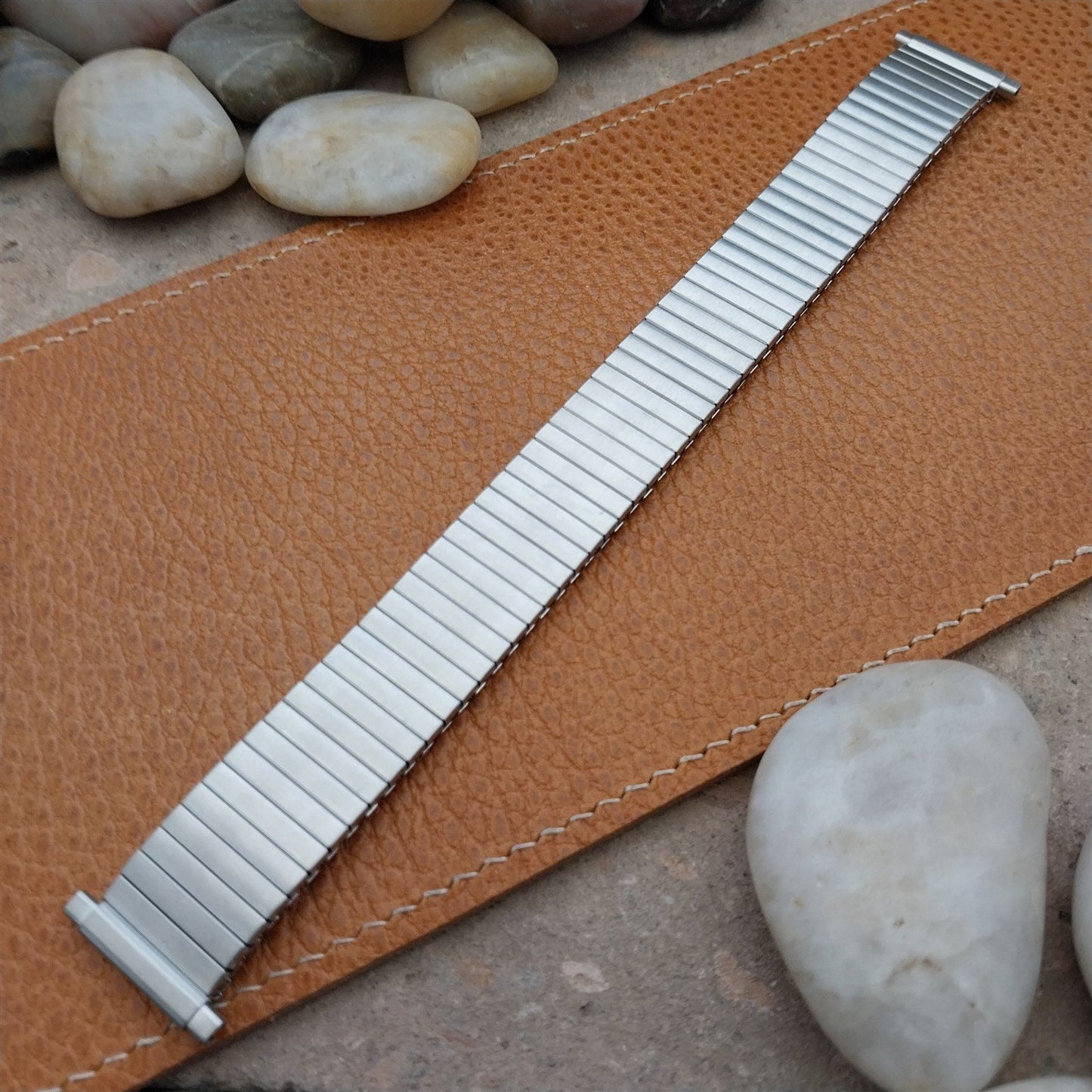 19mm 20mm JB Champion X-Long Brushed Stainless Steel 1970s Vintage Watch Band