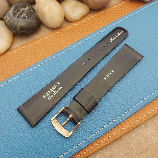 Vintage 18mm Alexander France Antica Brown Fade Leather 1960s Unused Watch Band