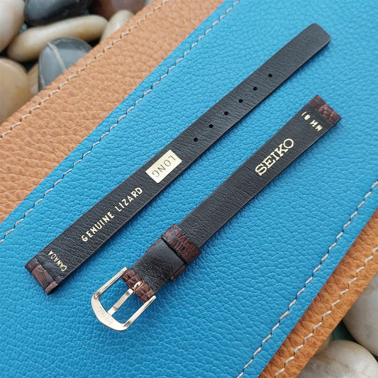 Vintage 10mm Seiko Lizard Classic Long Unused Watch Band & Gold RGP Logo Buckle