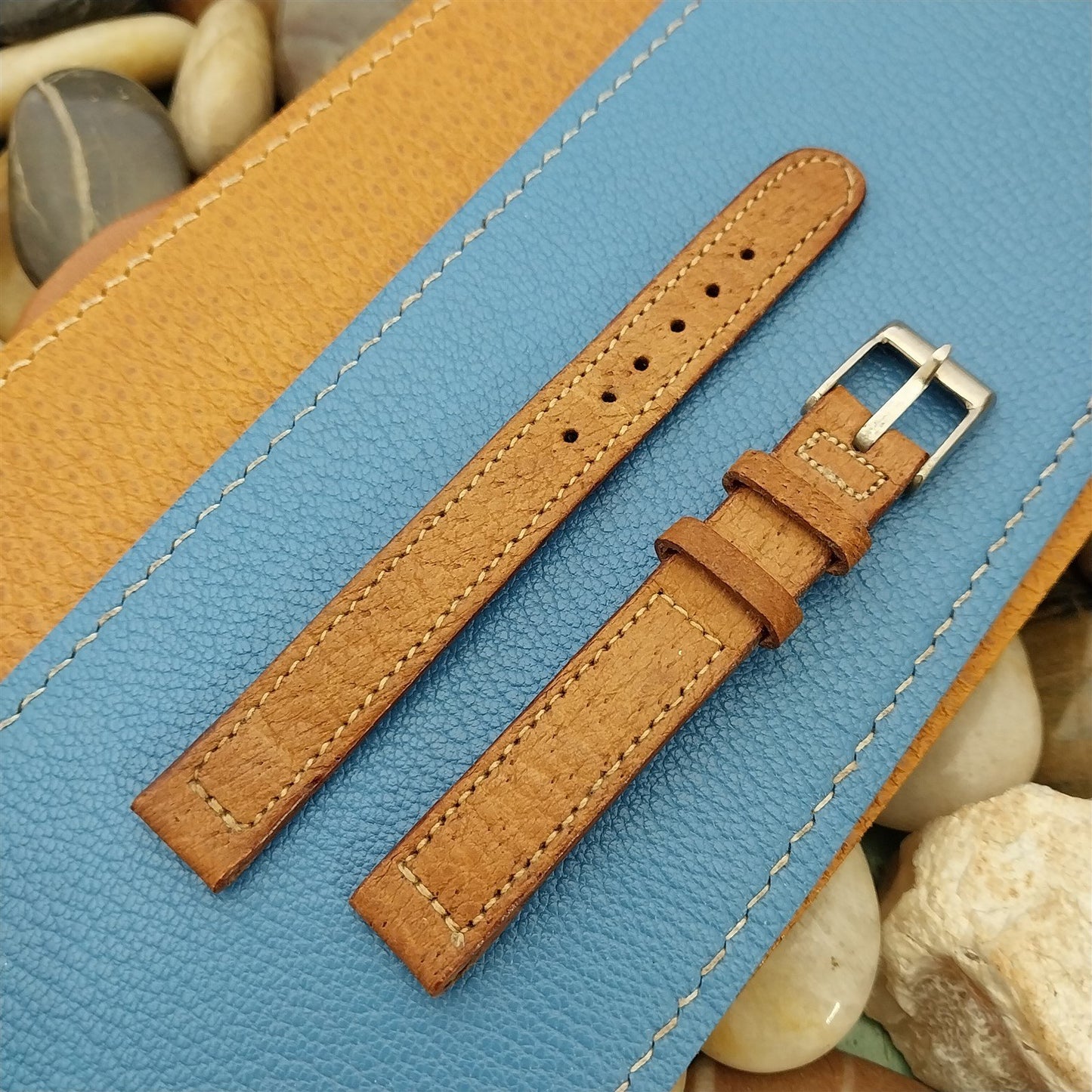 Vintage 12mm Pigskin Unused Classic Double Keeper nos 1940s-1950s Watch Band