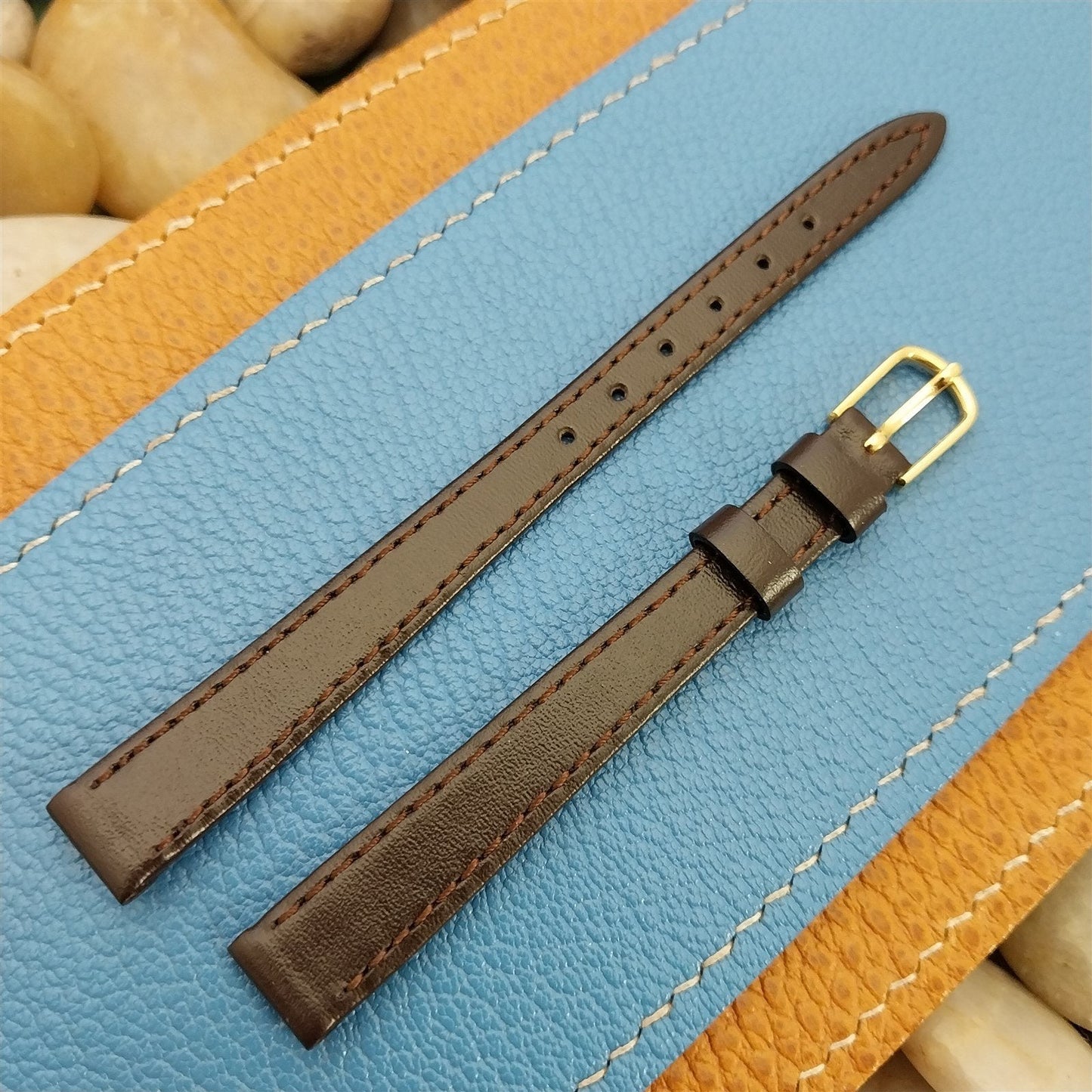 11mm Hadley Roma Brown Calfskin Leather Ladies nos Unused Vintage Watch Band