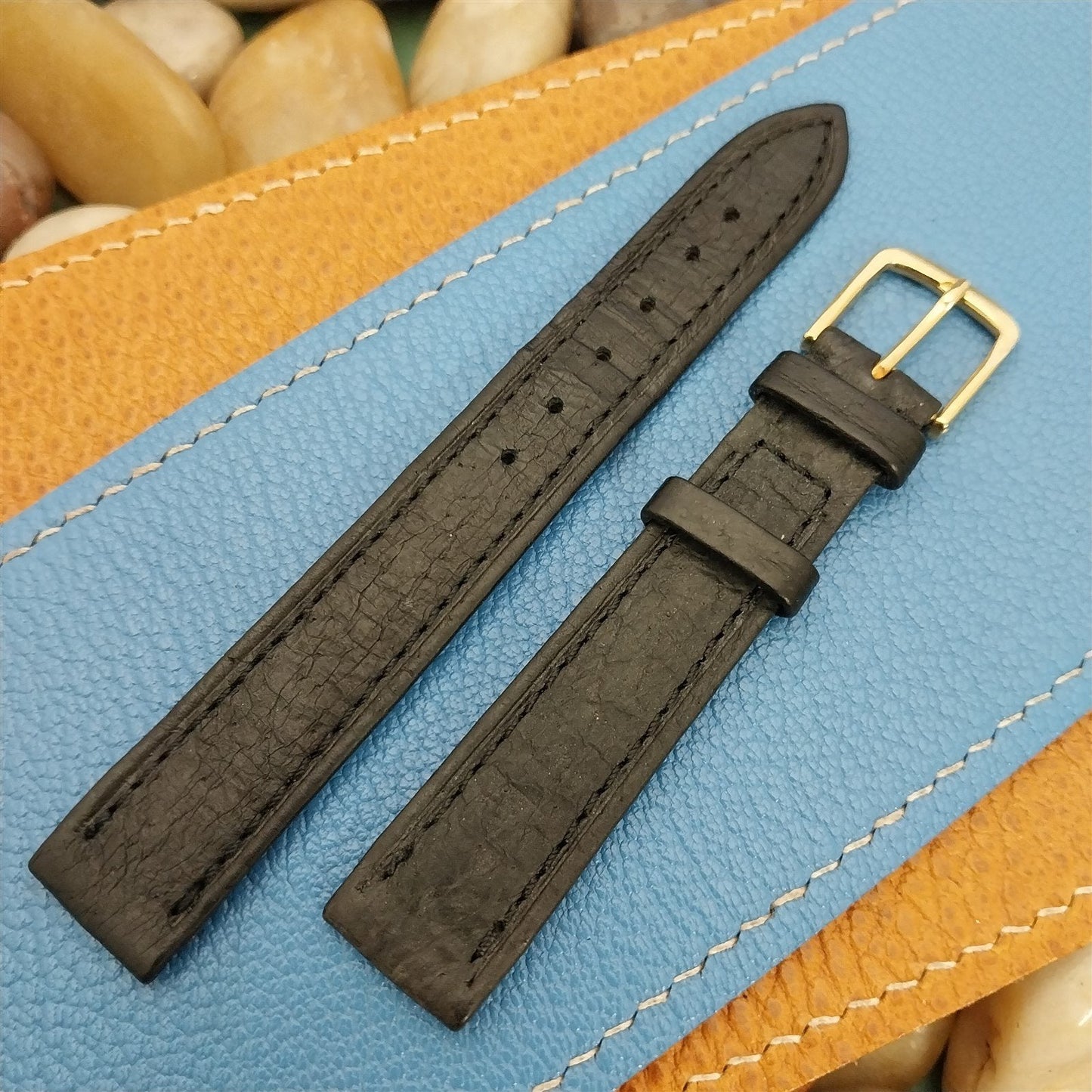 Vintage 5/8" Italian Wild Boar Leather Downing nos Unused 1980s Watch Band