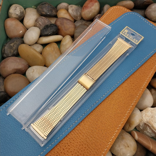 Vintage 18mm 19mm 20mm 22mm Kreisler Gold-Tone Classic 1980s Watch Band Unused