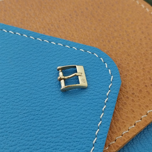 Vintage 10mm Rodania Yellow Gold-Tone nos Unused Ladies Watch Band Logo Buckle