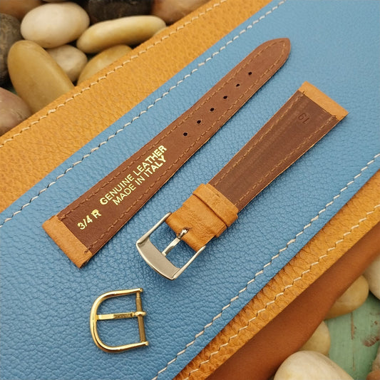 Vintage 19mm Tapered Italian Pigskin 19/16 Unused nos 1980s Classic Watch Band