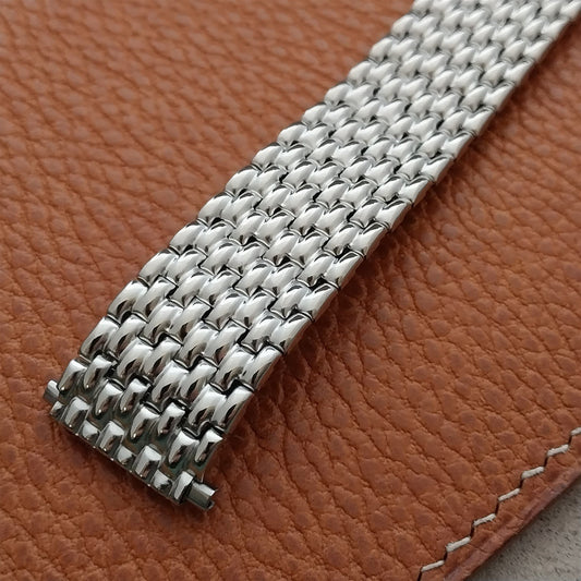 18mm 20mm 22mm Beads of Rice Stainless Speidel Expansion Unused 1970s Watch Band