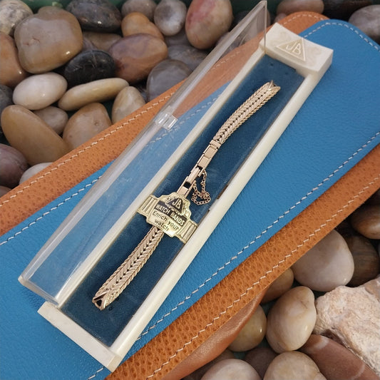 JB Champion Braided 10k Gold-Filled Mesh Unused 1960s Vintage Ladies Watch Band