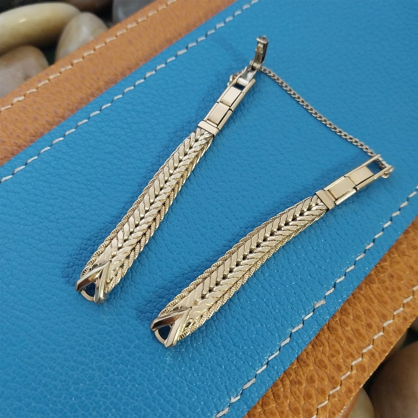 JB Champion Braided 10k Gold-Filled Mesh Unused 1960s Vintage Ladies Watch Band