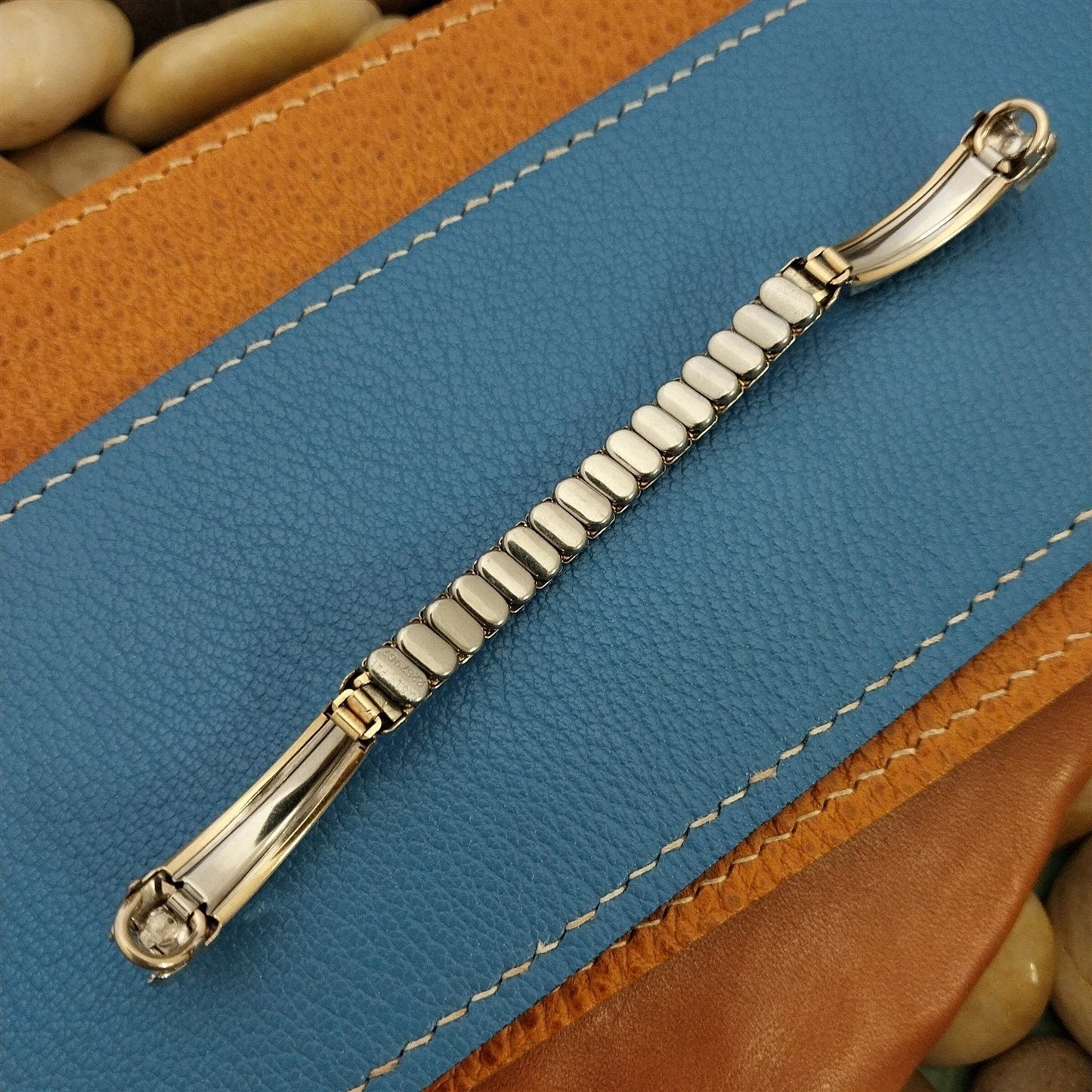 1950s Unused Ladies Yellow Gold-Filled Rhinestone Cocktail Vintage Watch Band