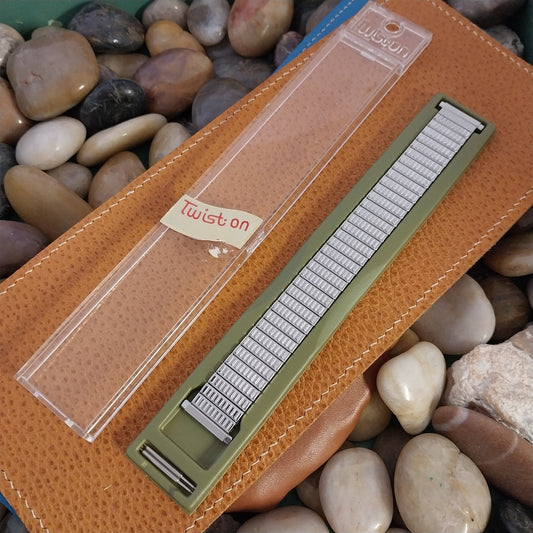 1970s nos Speidel USA Twist-On Stainless Steel 16mm 18mm 19mm Vintage Watch Band