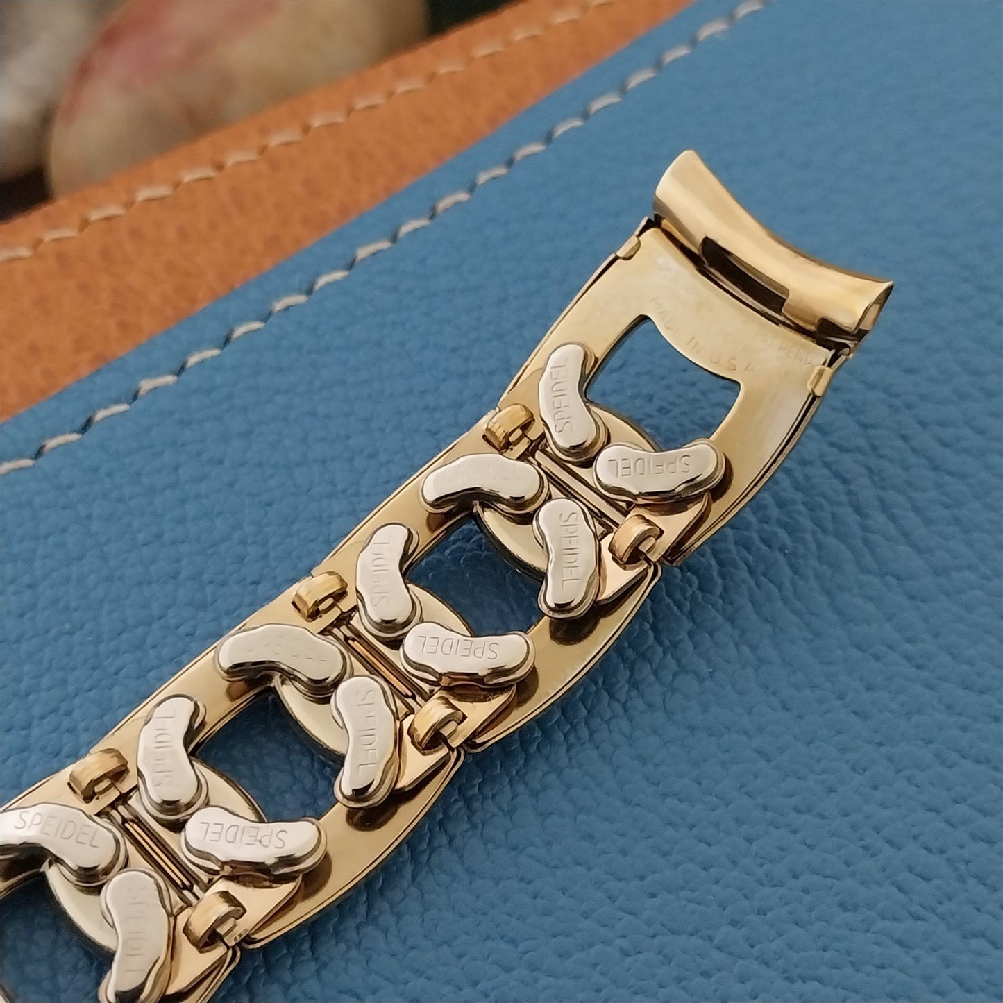 5/8" Yellow Gold-Fill Speidel MCM Pieces of Eight Unused nos Vintage Watch Band