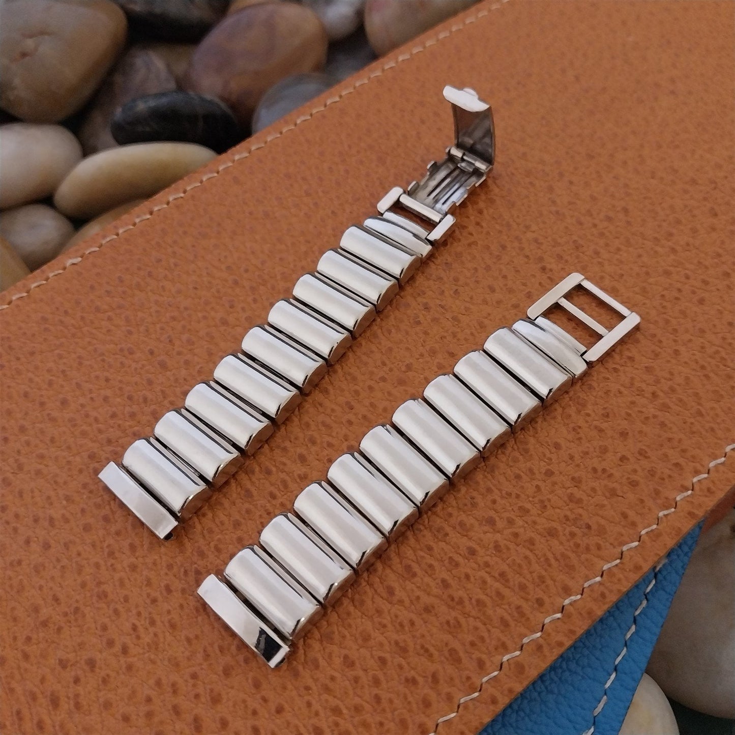 1940s Vintage Stonewall White Gold-Filled 5/8" MCM Unused Classic Watch Band