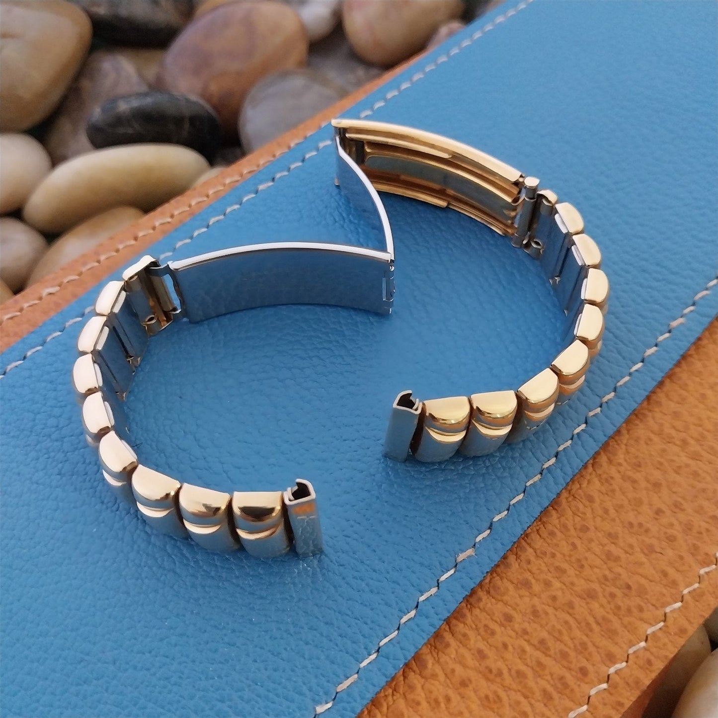 1940s Vintage Stonewall Yellow Gold-Filled 5/8" MCM Unused Classic Watch Band