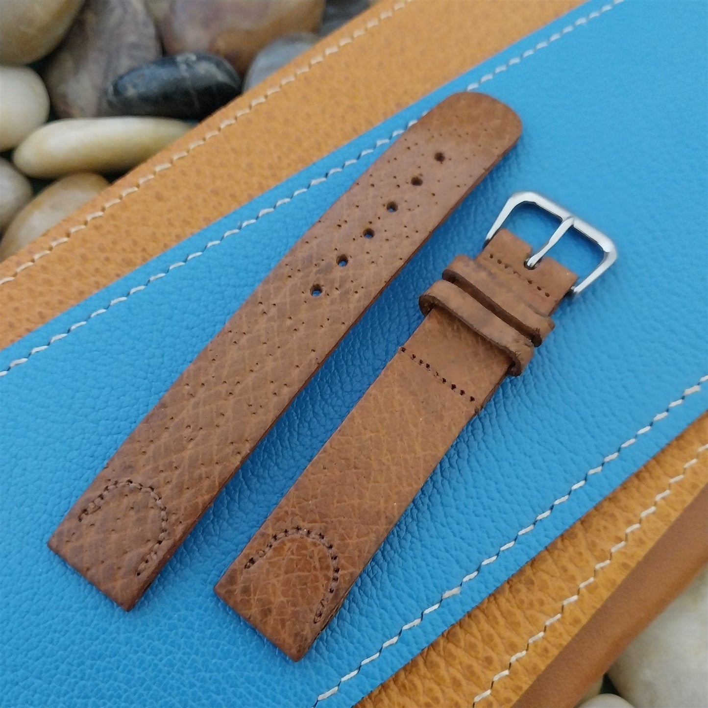 Vintage 5/8" 1940s Classic Single Layer Pigskin nos Unused Watch Band