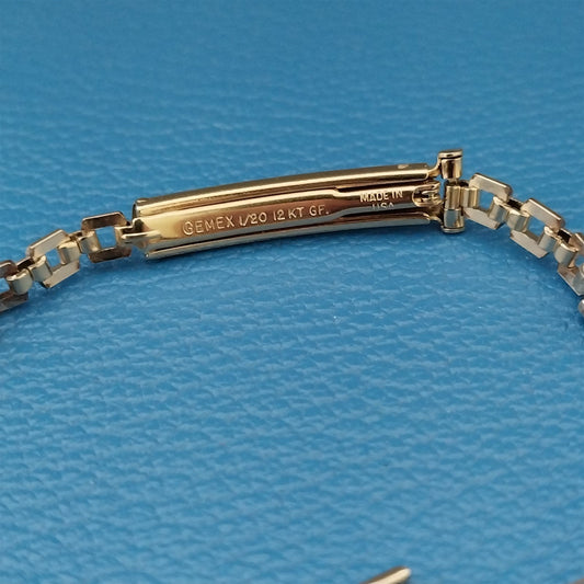 Ladies Gemex Yellow Gold-Filled 1940s-1950s Vintage Cocktail Watch Band