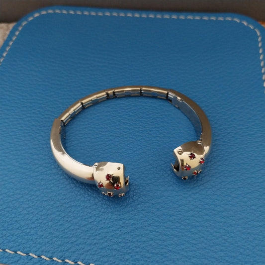 1950s Kreisler Ladies Gold-Filled & Red Rhinestone Cocktail Vintage Watch Band