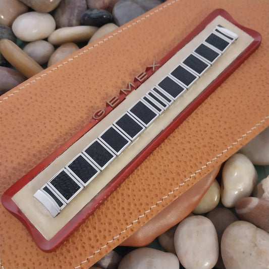 5/8" Stainless & Lizard Gemex Caballero Unused mcm 1950s Vintage Watch Band