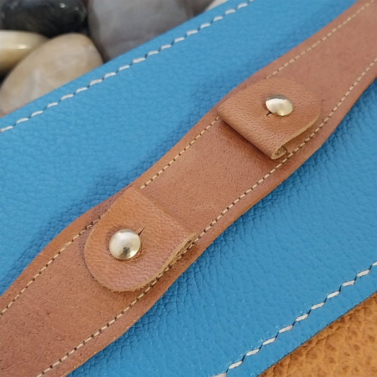 16mm Vintage Pigskin Leather Wire Lug One-Piece Classic 1950s Unused Watch Band