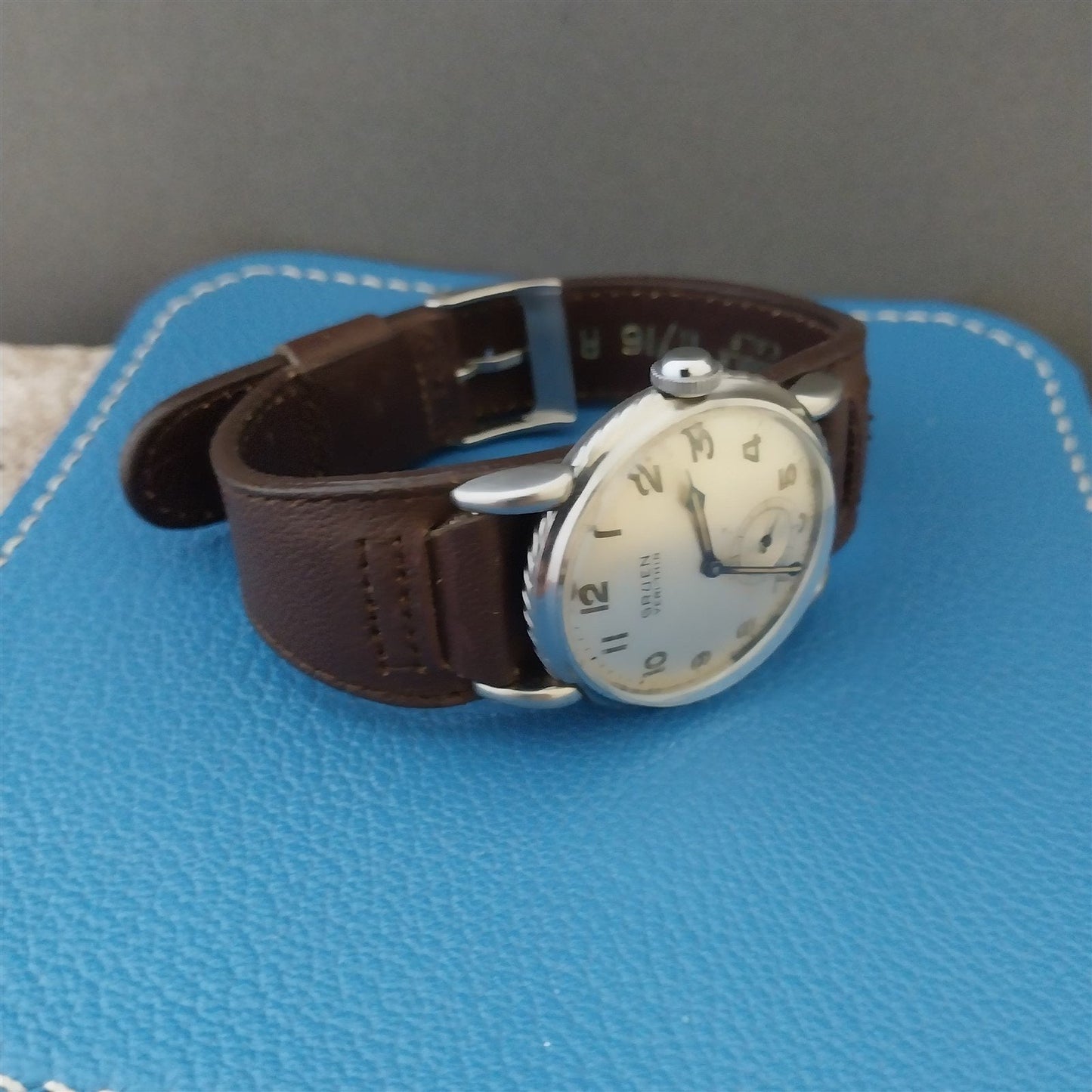 18mm 1970s Classic Cuff Vintage Long Brown Mormac Calf Leather Unused Watch Band