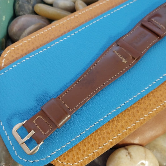 19mm 1950s Vintage Long Shell Cordovan One-Piece Gemex Classic Unused Watch Band