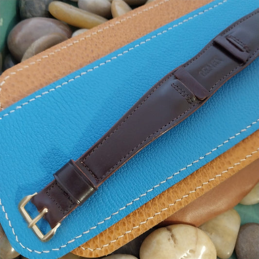 19.6mm 1950s Vintage Long Shell Cordovan 1-Piece Gemex Classic Unused Watch Band