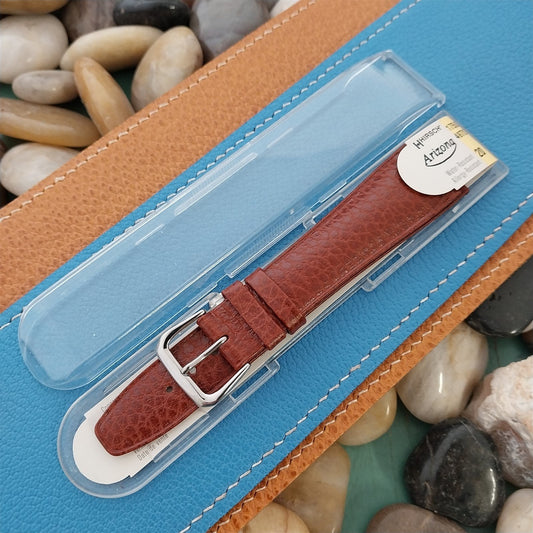 20mm Hirsch Arizona Tapered Brown Leather 20/16 Unused NOS Vintage Watch Band