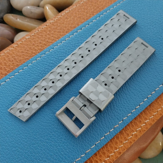 16mm Skindiver Silver Gray nos 1960s-1970s NOS Unused Vintage Dive Watch Band