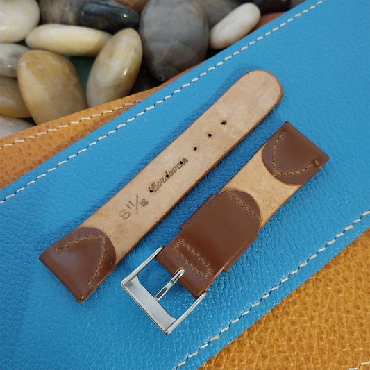 Vintage 18mm Short Classic Brown Shell Cordovan Unused 1950s Watch Band