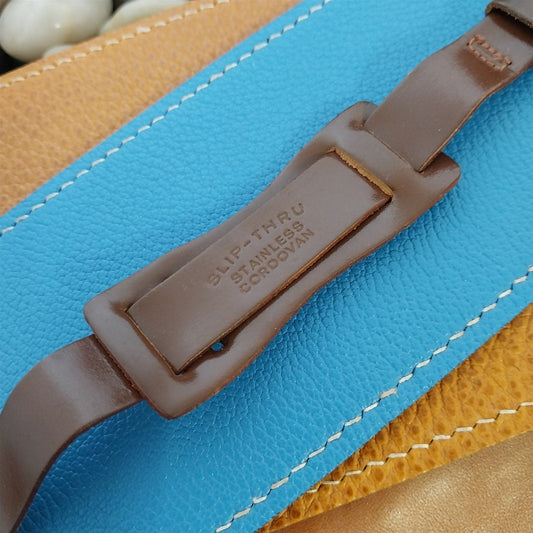 Vintage 14mm Shell Cordovan Single Pass With Pad Unused Classic Watch Band