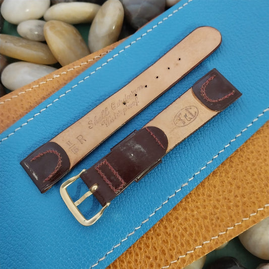 Vintage 18mm Classic Brown Shell Cordovan Unused 1950s-1960s Watch Band