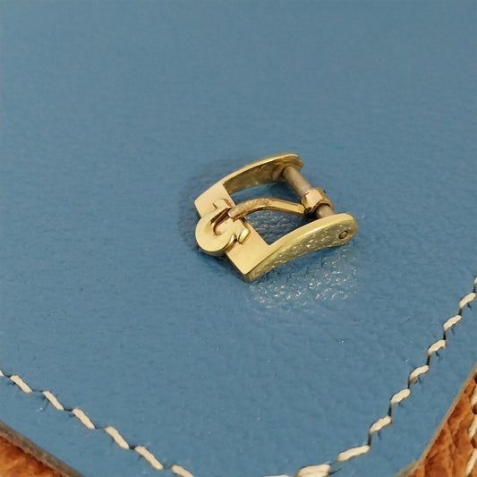 1950s Omega 12mm Swiss Yellow Gold Plaque Ladies Vintage Watch Band Buckle
